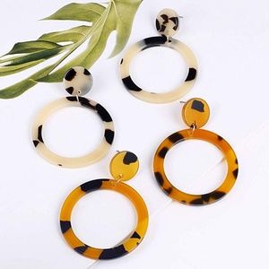 Bundle of 2 Mottled Acrylic Dangle Earrings